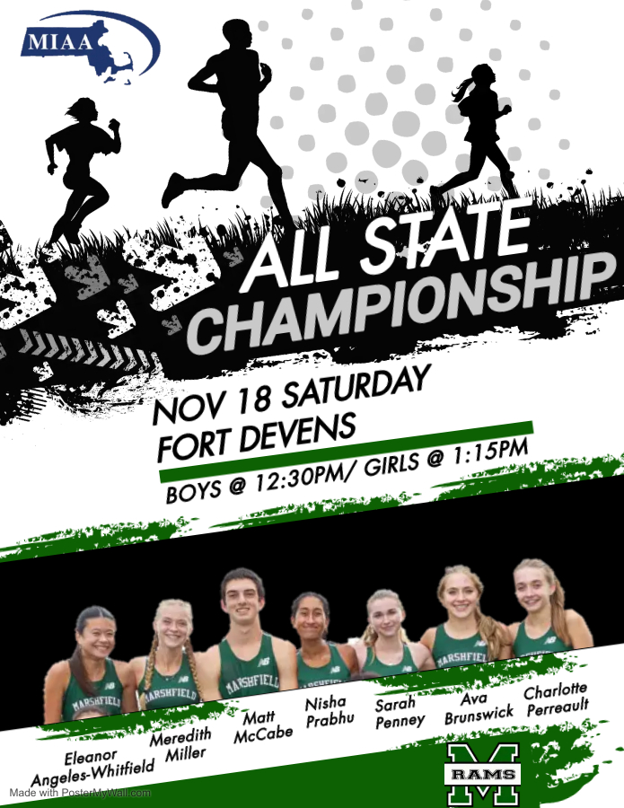 Good luck to the members of our XC teams who will be competing in the All-State Championship Meet tomorrow @ Fort Devens- Matt McCabe, Eleanor Angeles-Whitfield, Meredith Miller, Nisha Prabhu, Sarah Penney, Ava Brunswick &amp; Charlotte Perreault! Matt @ 12:30 &amp; the Girls @ 1:15.