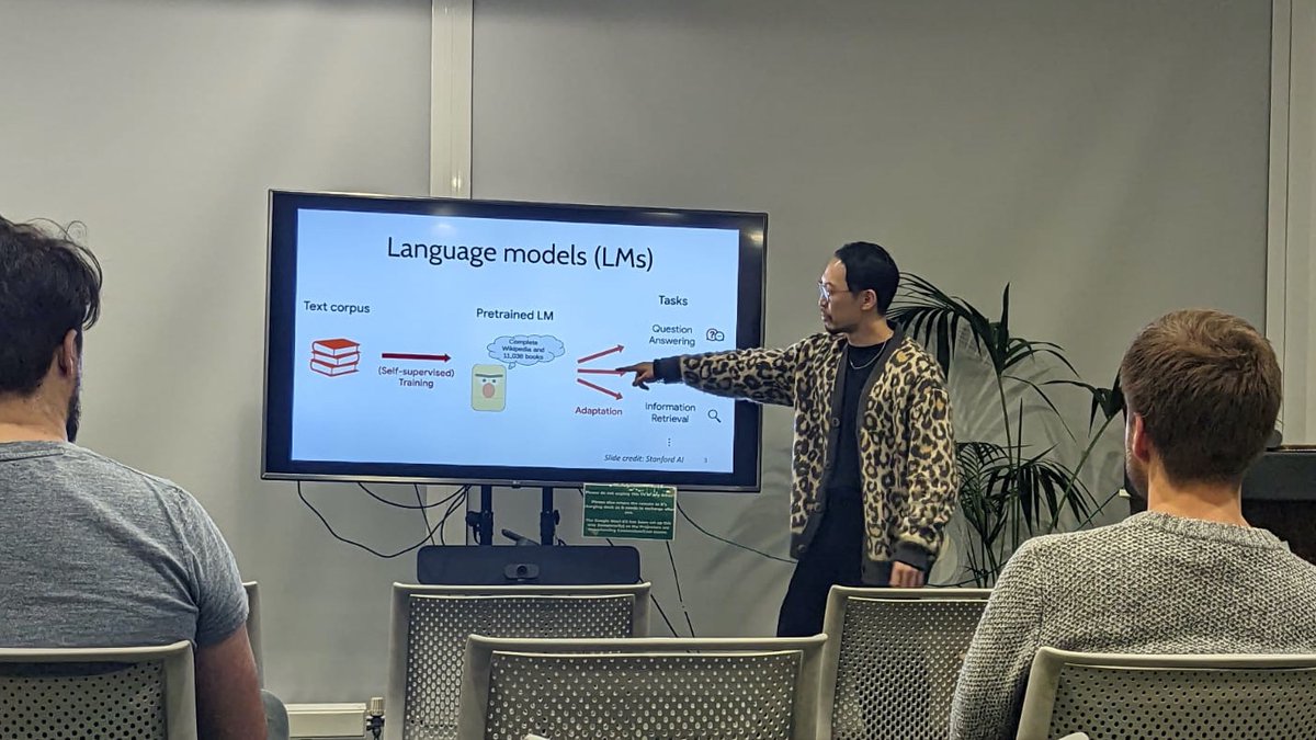 tweet_nlp's tweet photo. Yesterday at @PyDataBristol, @asahiushio gave a talk about the TweetNLP library! #NLProc #TweetNLP #PyData https://t.co/x8pGiYZEKn