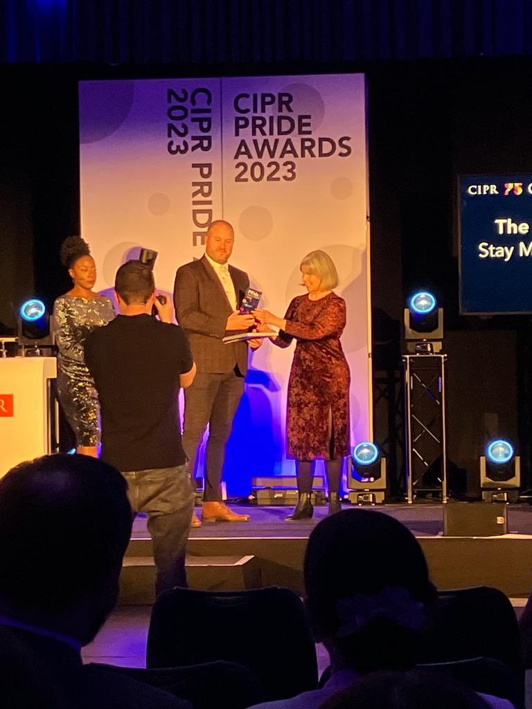 LisaPinney's tweet photo. Very proud of @CoalAuthority colleagues who developed and rolled out our #Minesafe campaign which has reached so many people, partners and communities over the year. Tonight they won the #CIPR #PrideMID award for Best Public Sector Campaign. Well done everyone 👏 https://t.co/zCQqJQKyDH