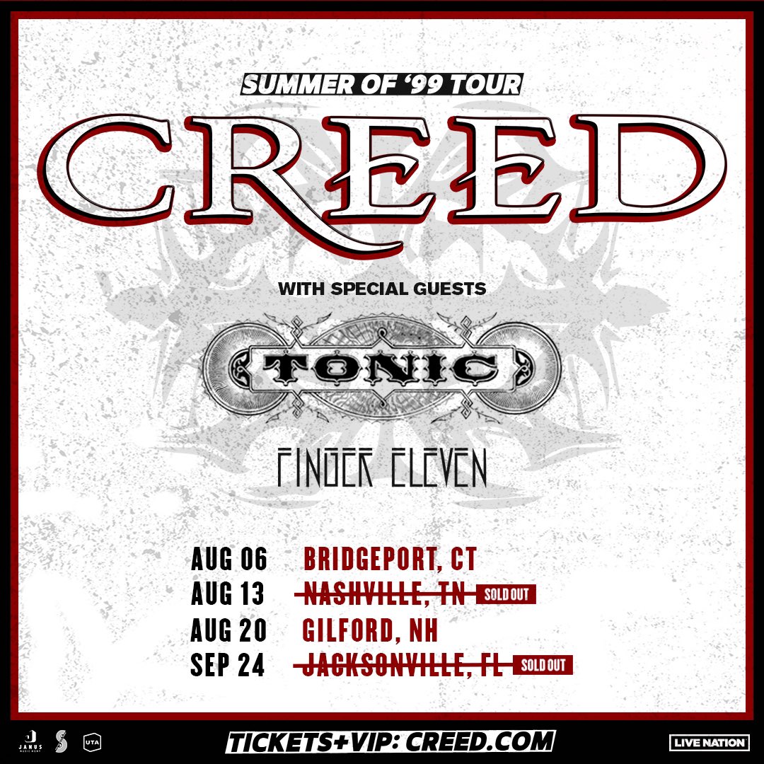 tonicband's tweet photo. It looks like Nashville and Jacksonville are going to be a party. Who are we going to see out there? 🎉 https://t.co/MBFWfjAn40