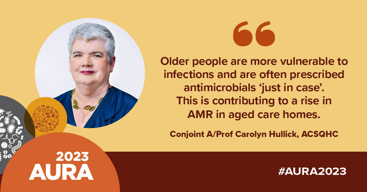 Today is Day 1 of World AMR Awareness Week.

Our Chief Medical Officer A/Professor Carolyn Hullick says it is concerning that #AMR is increasing in #agedcare homes and the community. 

See our latest report: safetyandquality.gov.au/AURA2023 #AURA2023 #WAAW #WAAW2023 @DrcarolynH