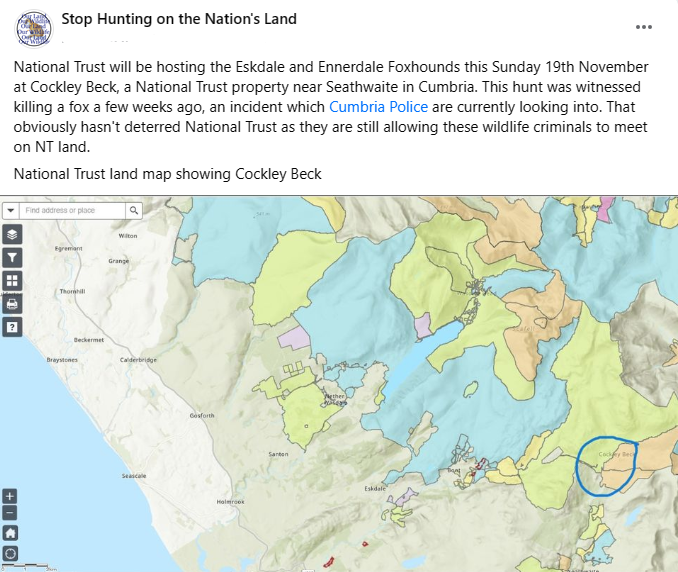 <a href="/nationaltrust/">National Trust</a> will be hosting a fox hunt this Sunday.....