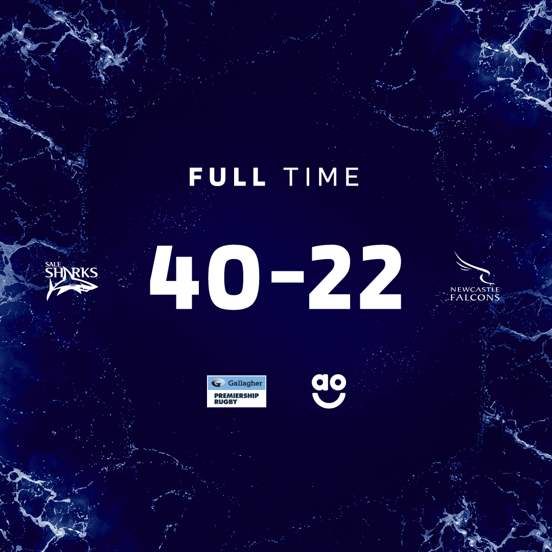 𝗙𝗨𝗟𝗟-𝗧𝗜𝗠𝗘 | 🦈 40-22 🦅

A physical clash worthy of the 'Derby' title. 👊

Congratulations to a young Falcons side on an impressive performance tonight. 

#SALvNEW | #DerbyWeekend