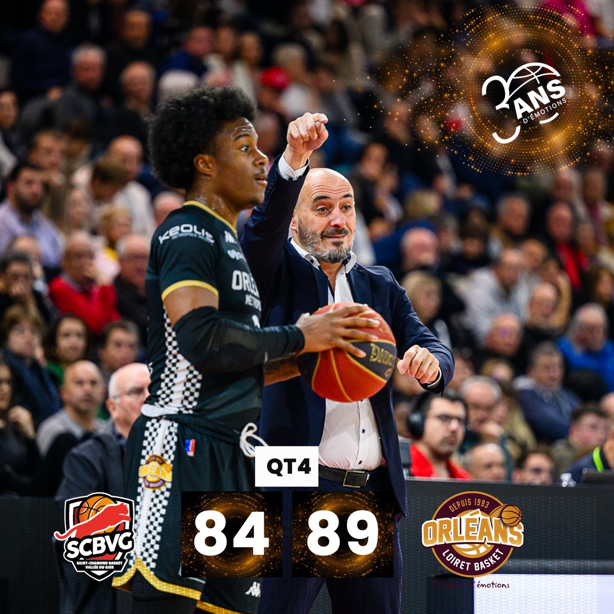 OLB45's tweet photo. FIN DU MATCH

Saint-Chamond : 84
OLB : 89

4ème succès en 4 matchs à l’extérieur pour votre équipe qui voyage décidemment très bien en ce début de saison ! 😎

Prochaine rencontre à CO'Met pour l'OLB : samedi 2 décembre à 20h contre Denain 🔥
🎟️ : https://t.co/waJlapnSXt https://t.co/9D3Sm90JT1