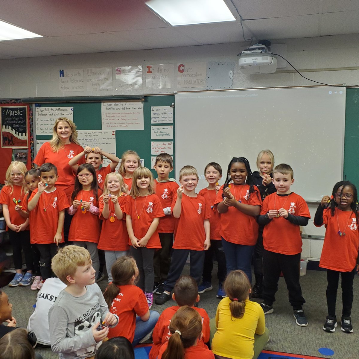 Today was one of our favorite days: our quarterly awards assembly say! Our students worked hard the first quarter of the year so they earned many charms for their charm necklaces! #pcsdproud