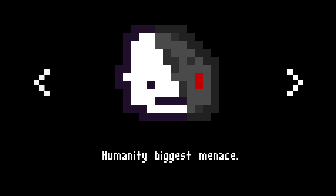 DarkhunterStd's tweet photo. So, I got the coolest skin of the game, but it costed me 60 hours. Worth it. #ArtIsDead #indiegame https://t.co/rA34Teiq0W
