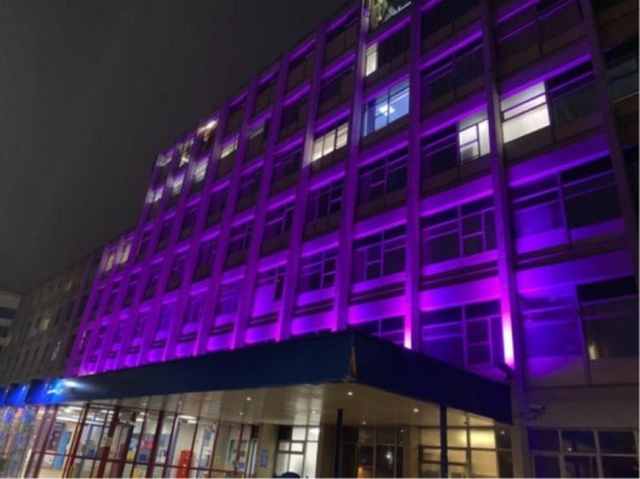 Tonight out Hospital shines purple and proudly on the outside to show its support for #WorldPrematurityDay2023 💜💜💜💜💜💜💜💜💜💜💜 @BWH_NHS @nicuBWC @BWC_NHS #nicu