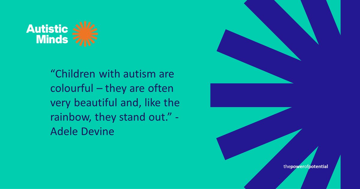 Its Friday, it's the end of the week, it's time to get inspirational with another quote This week's quote comes from @AdeleDevine, an autism advocate, author, public speaker and special needs teacher. #autisticmindsuk #thepowerofpotential