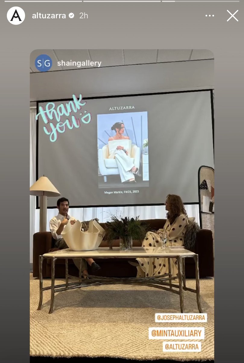 sunrayleo1's tweet photo. #MeghanMarkle The Duchess of Sussex wore #Aquazzura Dangerous Liaisons pump at Variety #PowerofWoman last night & @ALTUZARRASTUDIO honoured her🔥
Recently, Joseph Altuzarra, The Founder & Creative Director of his @ALTUZARRASTUDIO participated in a talk/panel recently - our Meg🥰 https://t.co/y02eDaG76h