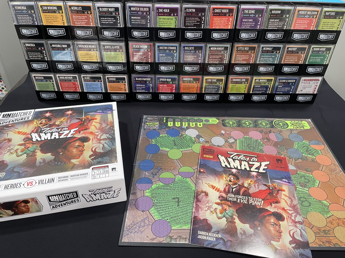 that__freak_'s tweet photo. Time to rope all my friends in family into Unmatched with @RestorationGame ‘s new cooperative addition, Tales to Amaze. Designed by my awesome pals at @DurdleGames https://t.co/6ebEQkVfFf