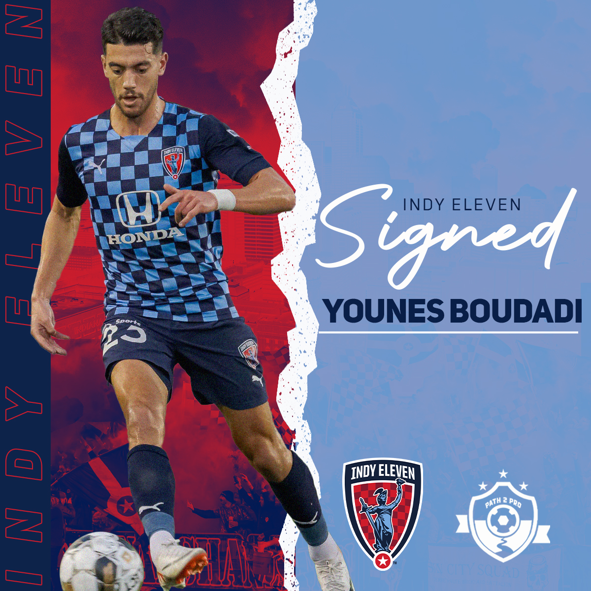 Path2Pro Soccer โข๏ธ (@path2prosoccer) on Twitter photo Back for more in 2024!
Big congrats to <a href="/YBoudadi_2/">Younes Boudadi</a> who will be returning to <a href="/IndyEleven/">Indy Eleven</a> for the 2024 season.
Younes made 31 starts for Indy as an attacking wing back in 2023, playing a remarkable 2,589 minutes. Back for more in 2024!
Big congrats to <a href="/YBoudadi_2/">Younes Boudadi</a> who will be returning to <a href="/IndyEleven/">Indy Eleven</a> for the 2024 season.
Younes made 31 starts for Indy as an attacking wing back in 2023, playing a remarkable 2,589 minutes.