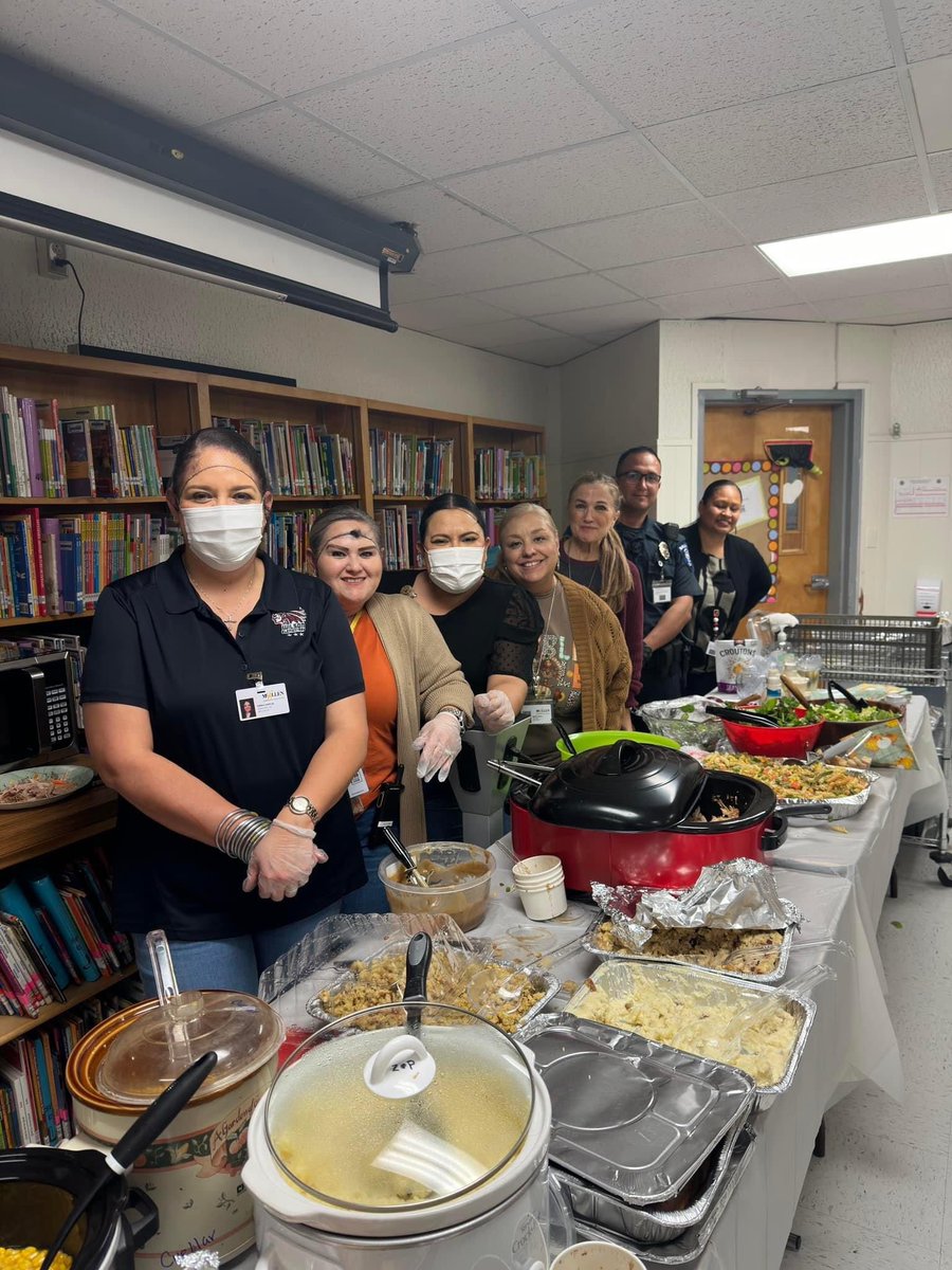 warriors112's tweet photo. We are sooo thankful for our Wilson family and our Warriors! Thank you to all our staff for giving their all to our students. Special thanks to Smokin' Moon BBQ &amp; Beer Garden and Chef Ceaser for catering our turkey 🦃 @Erikardz11G @Karime_Flores7 https://t.co/0iR2GeoBCM