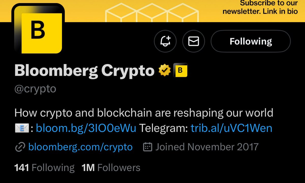 Update: It appears Bloomberg has removed the malicious link from their bio