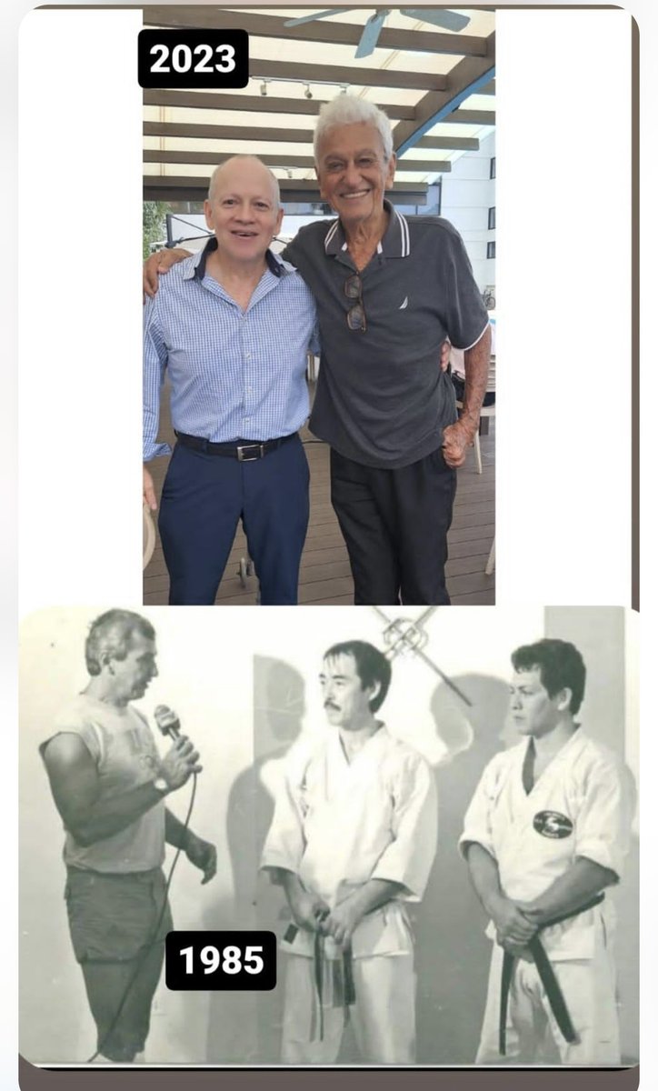DiegoArcos14's tweet photo. Linda foto del maestro Ian Rugel siendo entrevistado por el profesor Jorge Delgado en 1985 y un reencuentro hace algunas semanas https://t.co/4tozLrf4l4