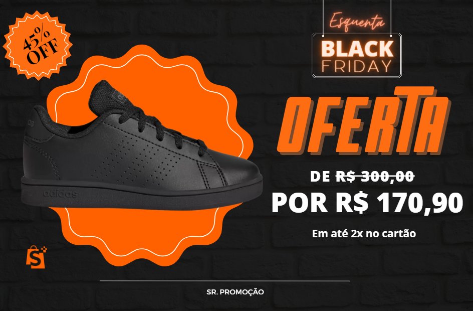 #⃣ Semana #BlackFriday 

⚡️Tênis Advantage Court - Adidas

🚨 OFERRTA - Magazine Luiza
💵 De R$ 300,00 por R$ 170,90
💳 Em até 2x no cartão

🔗 divulgador.magalu.com/JiDjQ=HA
