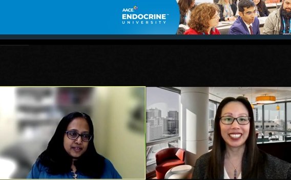 SaraLubitz's tweet photo. @GGBROWN20 asking Mimi Hu, MD the important questions about Medullary Thyroid Cancer @TheAACE #EndocrineUniversity Day #2 https://t.co/XARjA6P1kH