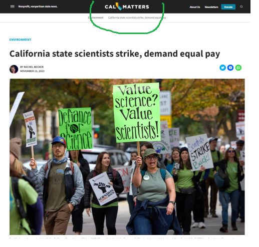 capsscientists's tweet photo. Day 3 of the #DefianceForScience strike is well underway! This week History has been made. The Strike  efforts have caught the attention of  various news and media outlets! #ValueScientists #PayEquity Keep the pressure on ! https://t.co/suwpgw4MJ6