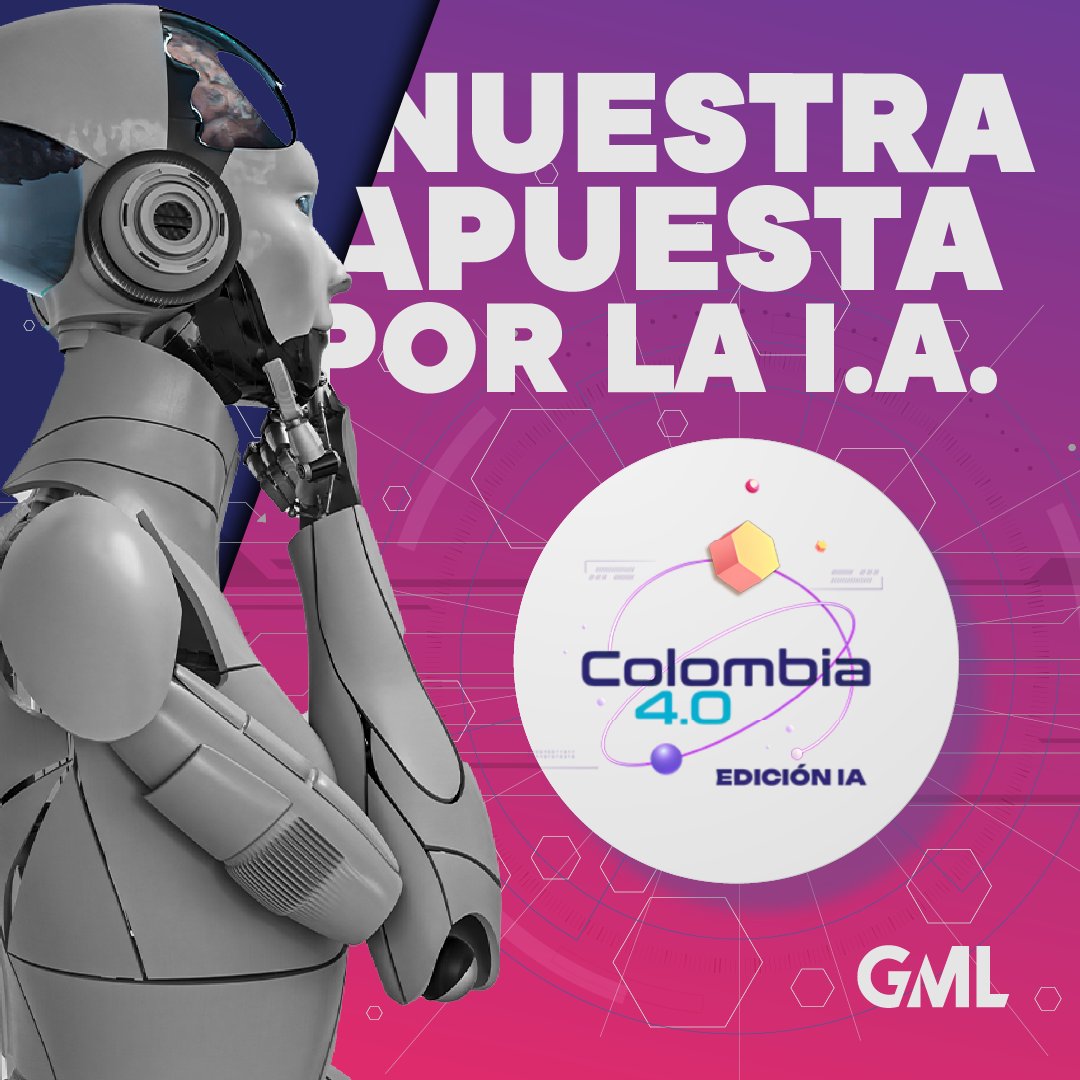 gmloficial's tweet image. Esta es nuestra apuesta por la I.A En Colombia 4.0 🤖✨ 

Nos vemos en:
📍Corferias, Bogotá -  Pabellón 8, Stand 18 
🗓️29, 30 de noviembre y 1 de diciembre 

#GMLSoftware #IA #Colombia40 #Innovación #Bogotá #EventoTech #Colombia4punto0