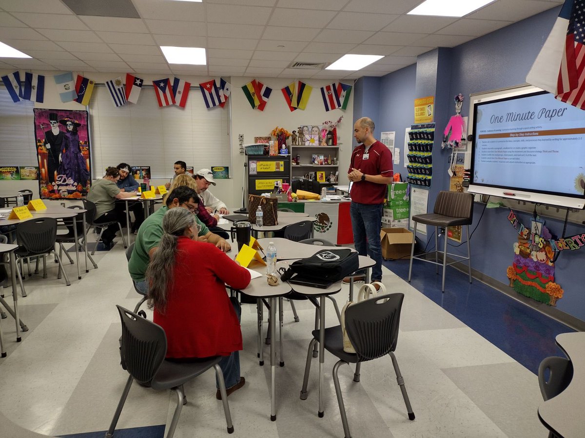 KevinJohnsonTX's tweet photo. Solid day with Rise, Rewards, and MTSS honing our skills as educators! Dove into effective Habits of Discussion, modeled Lead4ward strategies, optimized C-Pen use, updated MTSS progress monitoring , and boosted numeracy skills. 📊🍎 

@Garza_GMS 

#ccisdstrongertogether https://t.co/L2ASkys77d