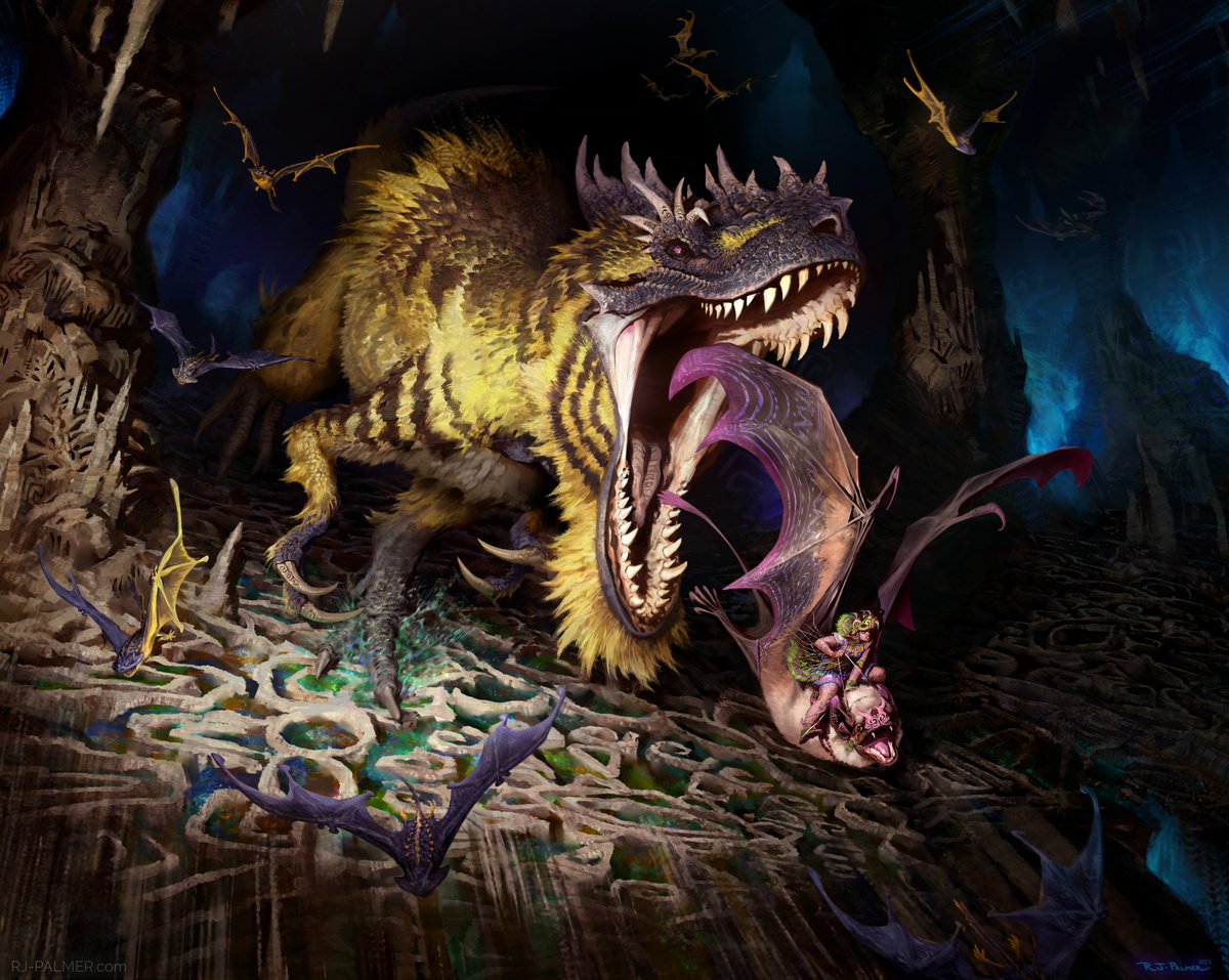 After being left out the last time Magic the Gathering did an Ixalan dinosaur set, I finally got to do one. My very first MtG art, please take a look.