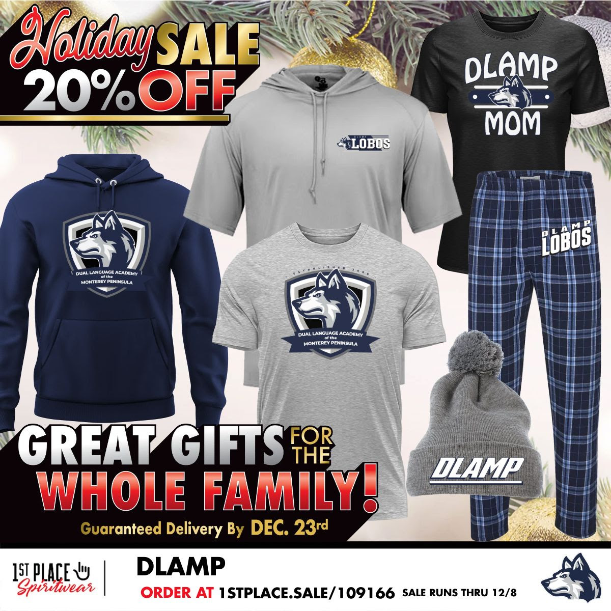 DLAMP_lobos's tweet photo. Don't miss out on the DLAMP Holiday Sale! 🛍️✨ Find the perfect gift for everyone on your list - from parents to grandparents and beyond! Visit: https://t.co/5poM8BNtfy https://t.co/bZa6P2fOUQ