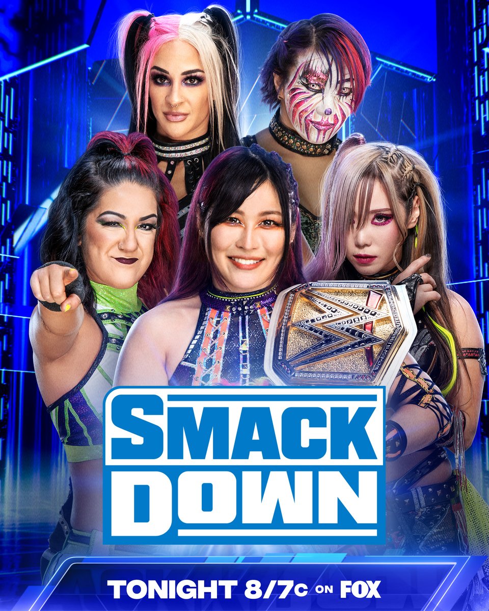 WWE's tweet photo. What will the new and improved Damage CTRL have to say? Find out TONIGHT on #SmackDown! https://t.co/27WJOSh6HO