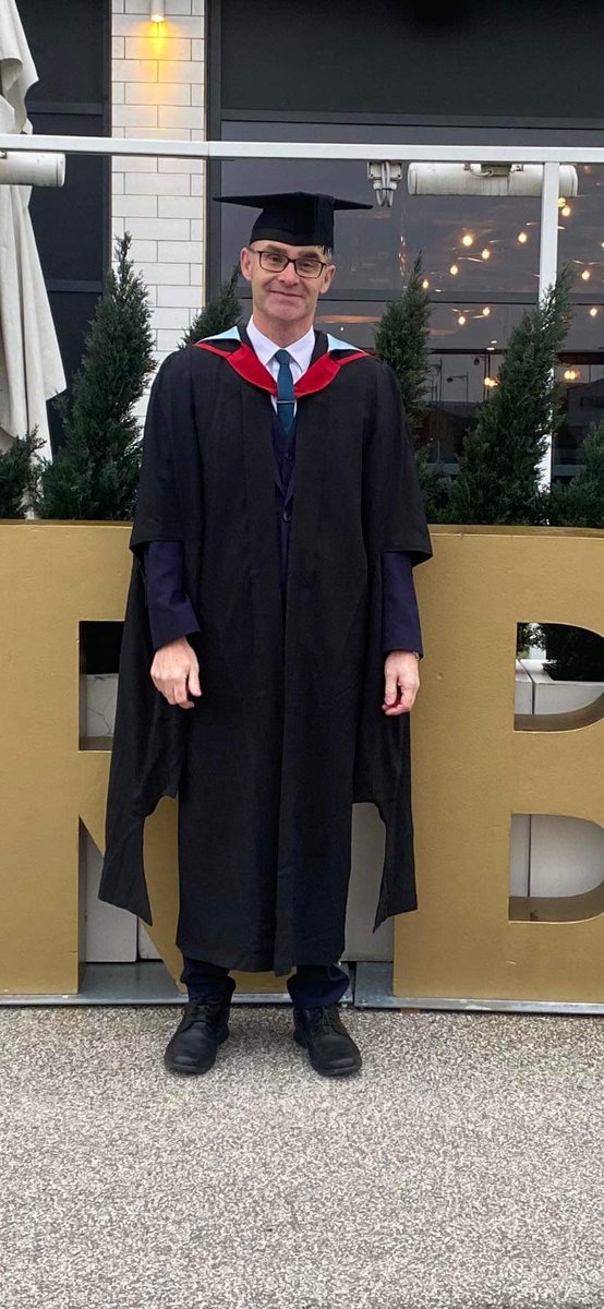 Proud moment yesterday Graduating  at #Derbyuni. Doing a MSc is difficult in any normal circumstances but when you do it through Covid restrictions,changing your job and losing your mum along the way was a tad challenging 😊