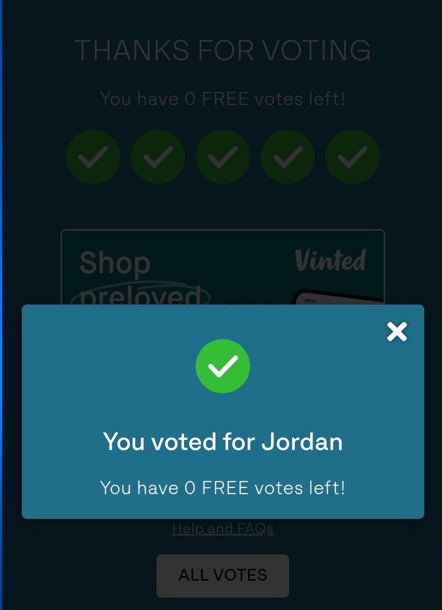 tvgenius05's tweet photo. Used 2 devices got 10 votes in. Done all I can. Gonna be a nervous wreck waiting now. #JordanToWin #BBUK https://t.co/GmPgwPj9JI