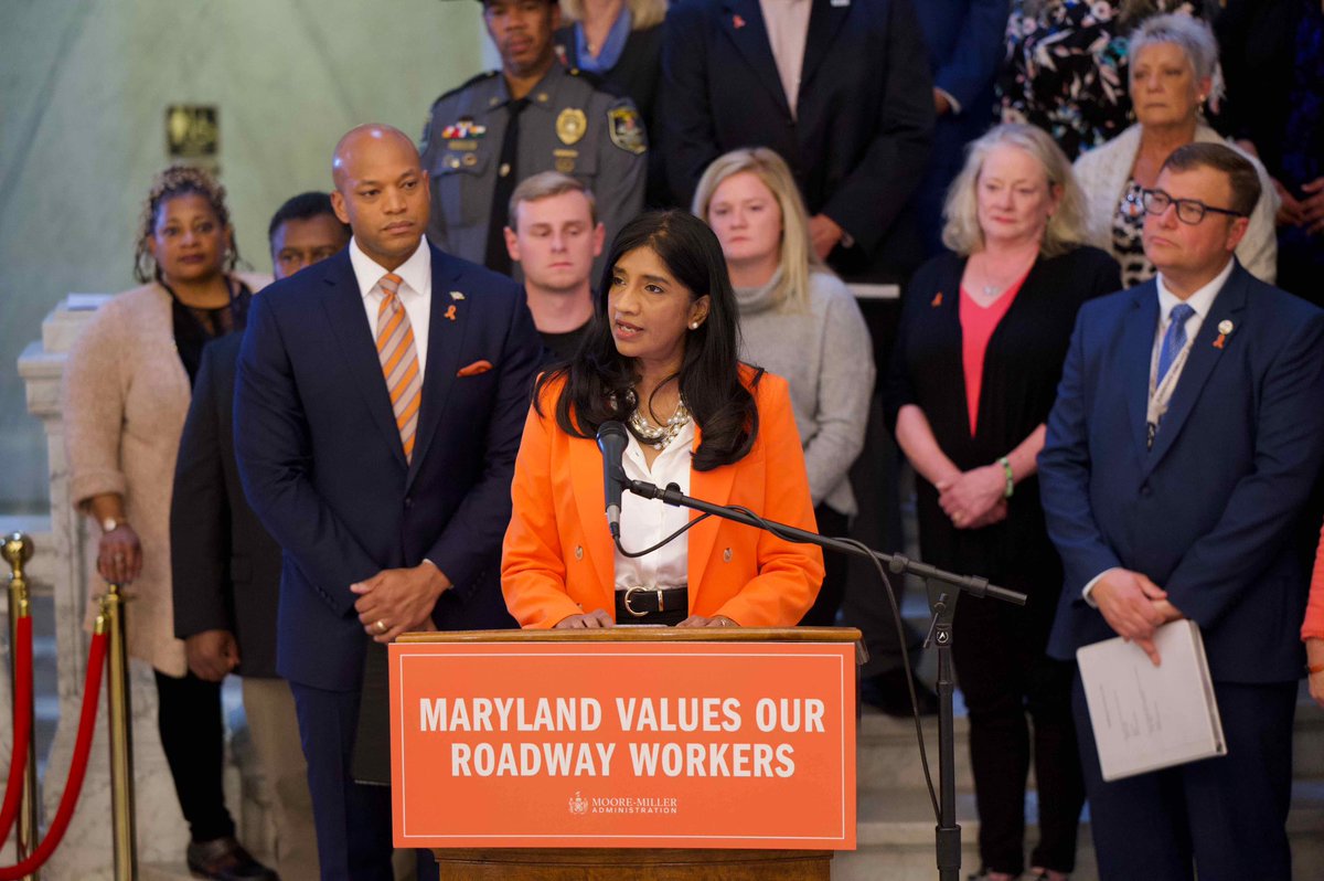 Today Maryland announced actions to protect our roadways workers.

And this is only the beginning. Guided by recommendations of the Work Zone Safety Group, we will implement an aggressive strategy to make roadways safer for all.