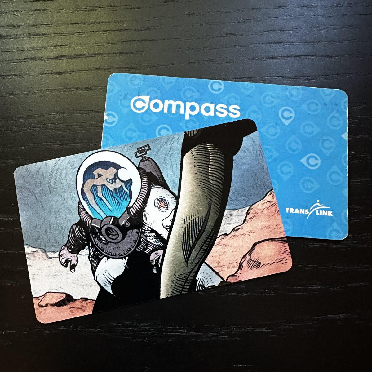 comicnfts's tweet photo. OK, my #CompassCard just got way cooler! Thanks @dReaderApp for the prize! So cool having my own comic on my transit pass. #cucucovers #tlss #thelumpsumsaga https://t.co/lJVYVIVpn1