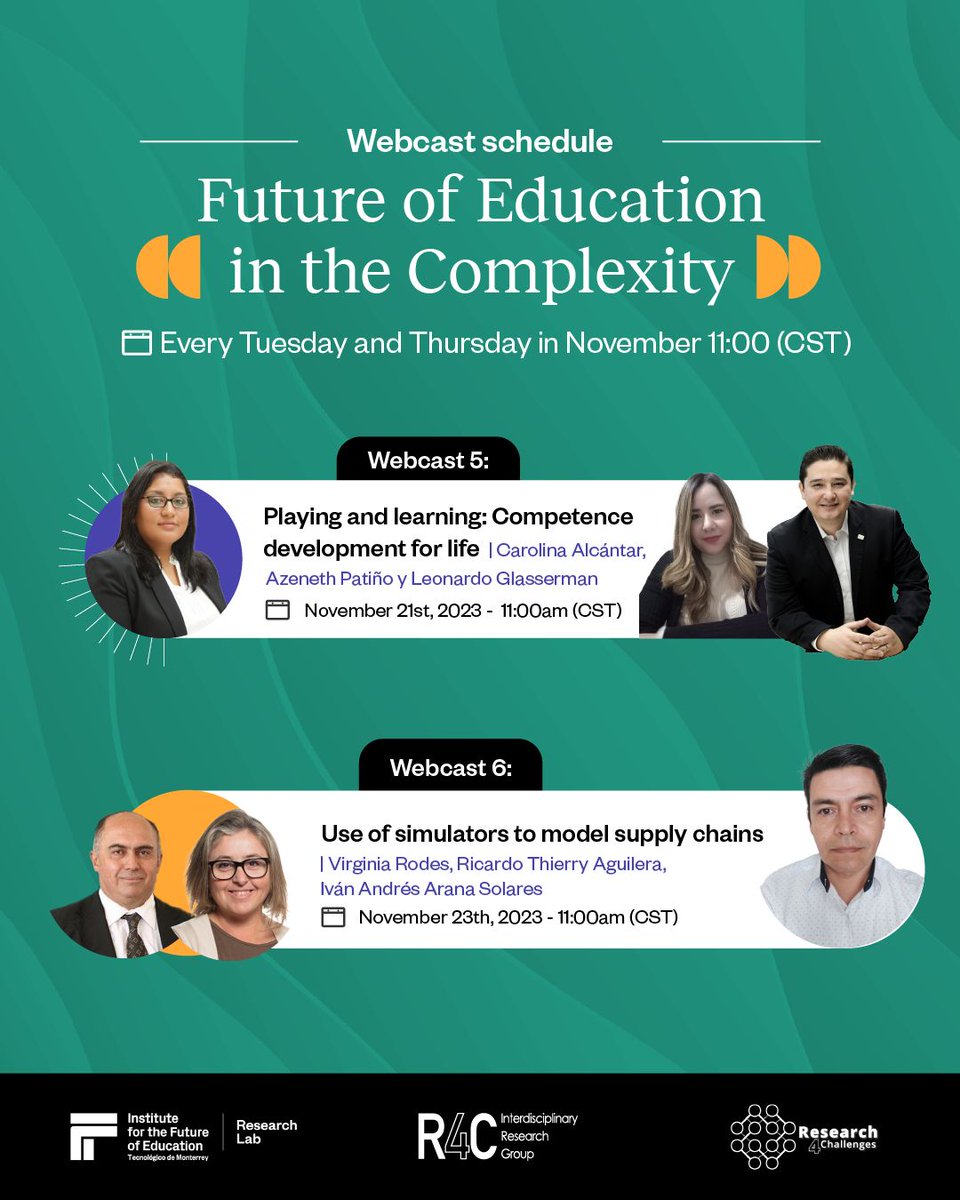 AzenethPatino's tweet photo. Open invitation to join the conversation on #SeriousGames in #HigherEducation &amp; #Lifelonglearning next Tuesday [November 21st, 2023] Register here https://t.co/Fm4hImLCpi #DGBL #ComplexThinking #R4C #Research4Challenges https://t.co/qCCZottymJ
