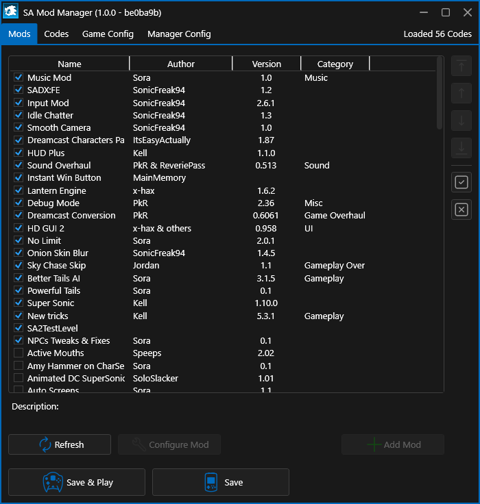Sora_yxow's tweet photo. The new SA Mod Manager is now available, if you have the old one installed, you can now directly update to get it. https://t.co/LkJcV1IEcm