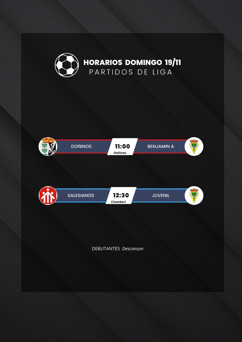 Horarios de este finde semana VAMOS VERDES 💚!!!
#familiaverdeynegra💚🖤