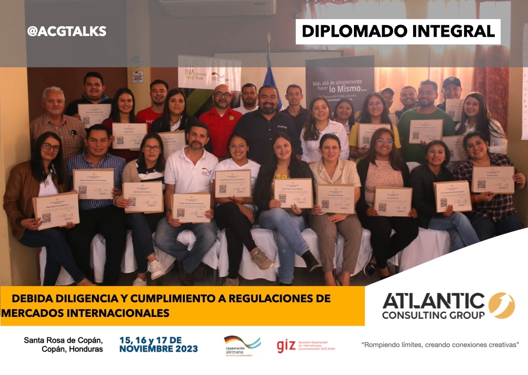 AcgTalks's tweet photo. ¡Celebramos el éxito de la segunda edición del Diplomado Integral en Debida Diligencia y Mercados Internacionales en el sector Café en Santa Rosa de Copán! Ahora, más miembros se unen a la Primera Red en Debida Diligencia en Honduras. ☕🌍🇪🇺  @GizHonduras #CaféConDiligencia #acg https://t.co/Egl9I7T6ZX