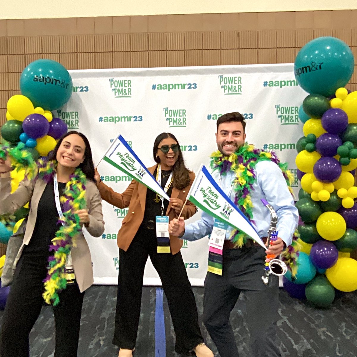 Old and new friends (maybe future co-residents???) at #AAPMR23 <a href="/avanipatel0/">Avani Patel, MD</a> <a href="/carlsshanna/">Carla Hanna</a>