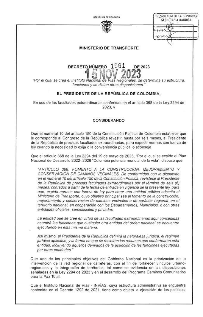 Melquisedec70's tweet photo. El gobierno acaba de cambiar de un plumazo la Ley 80 de contratación (decreto ilegal). Y ha creado un gigantesco ente burocrático para las vías del campo, Instituto Nacional de Vías Regionales https://t.co/nQ3Ujb4Gn7
