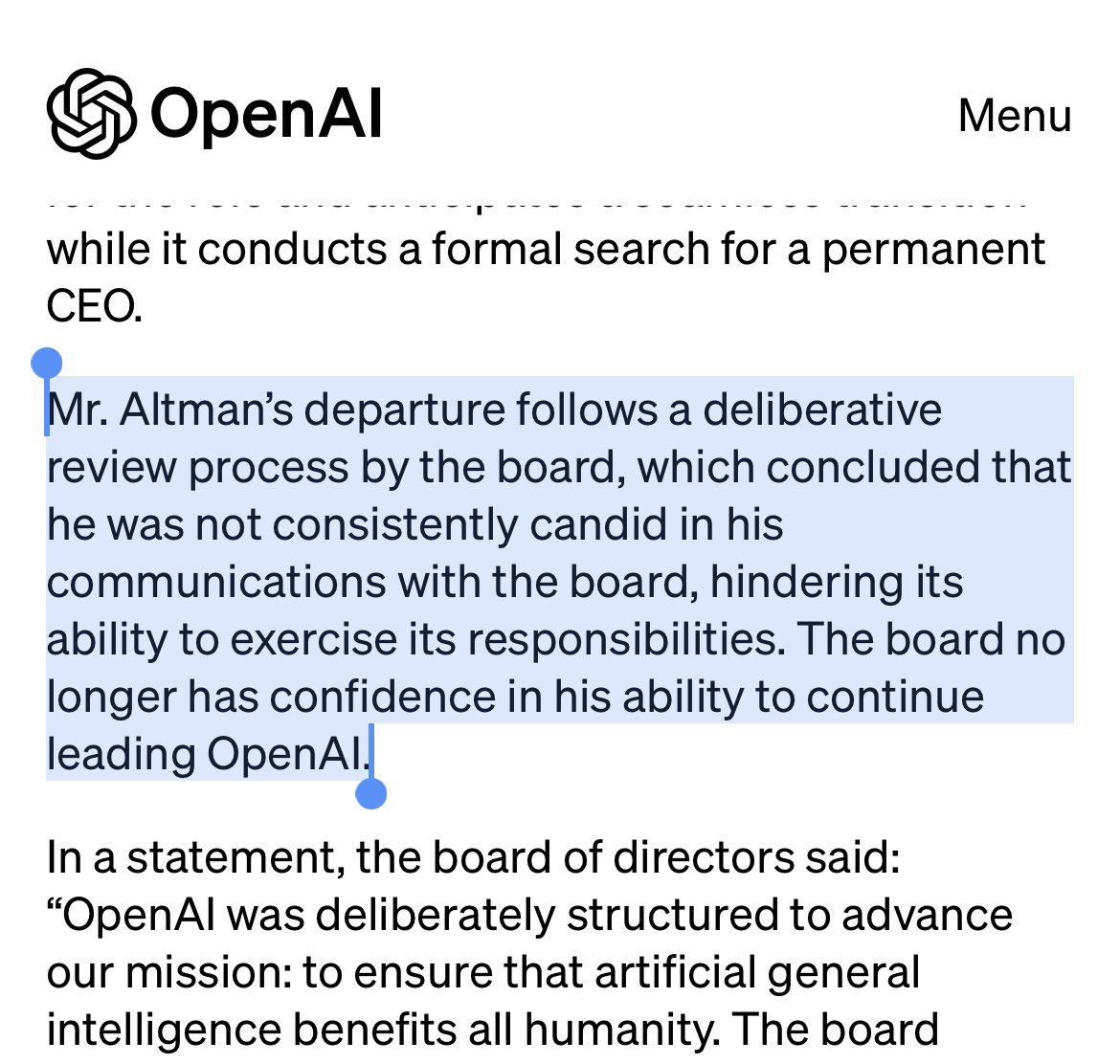 Sam Altman is kicked out of @OpenAI He built a company from nothing to $90 Billion in value, and changed the world forever VCs dont care about you This is crazy Now imagine is Sam goes to work with @elonmusk 👀