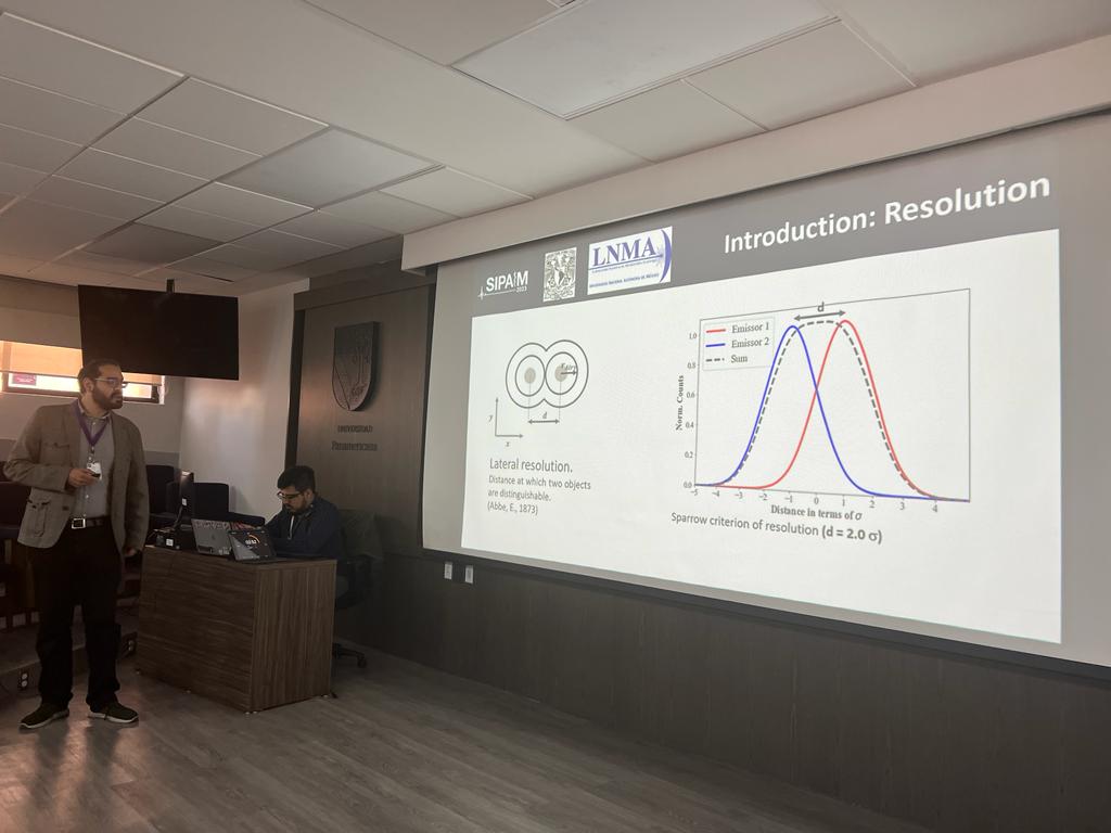 LNMA_MX's tweet photo. Days 2 &amp; 3 of #SIPAIM2023 and its time for more LNMA members to step into the spotlight with Mario Gonzalez's presentation and Julian Mejia, Alexis Becerril and Rodrigo Escobedo poster presentations. 

@SIPAIM_Society https://t.co/780A473Fe7