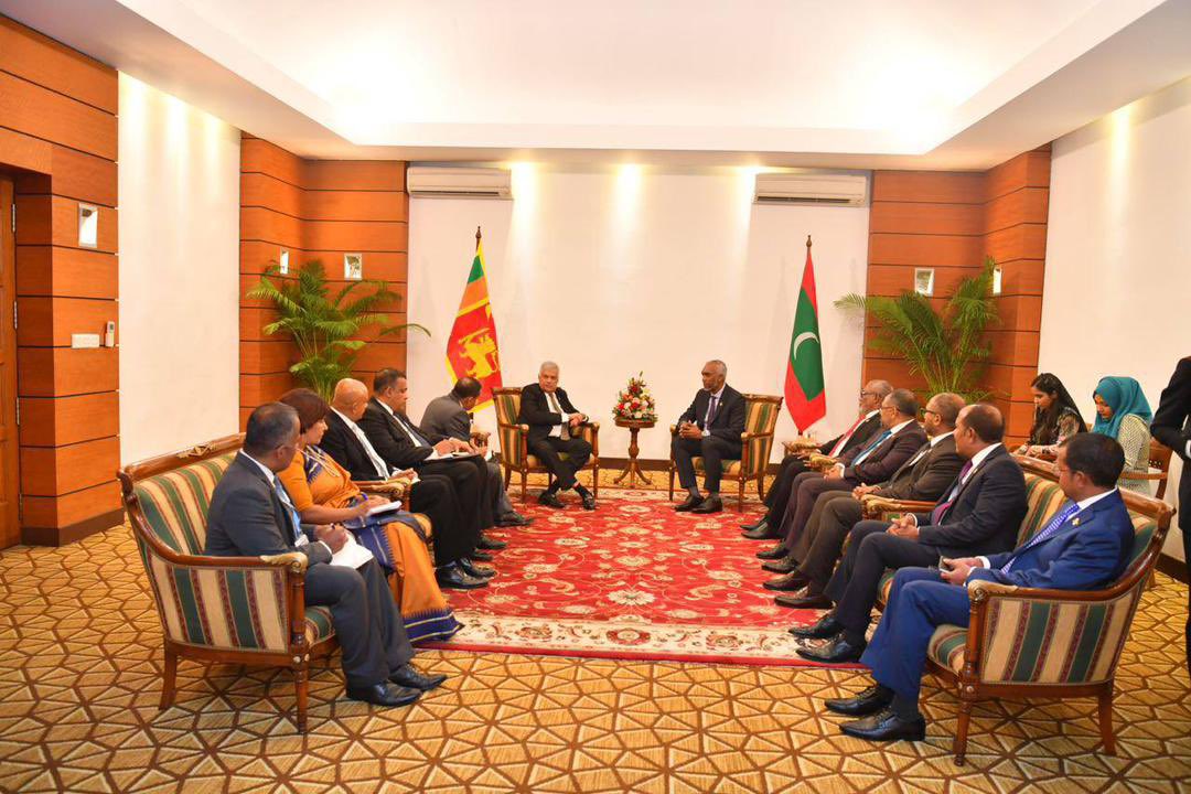 Honoured to engage in talks with President Dr <a href="/MMuizzu/">Dr Mohamed Muizzu</a> and President <a href="/RW_UNP/">RW_LK</a> of Sri Lanka. The enduring connection between Maldives and Sri Lanka has proven its strength, and we eagerly anticipate advancing this relationship.