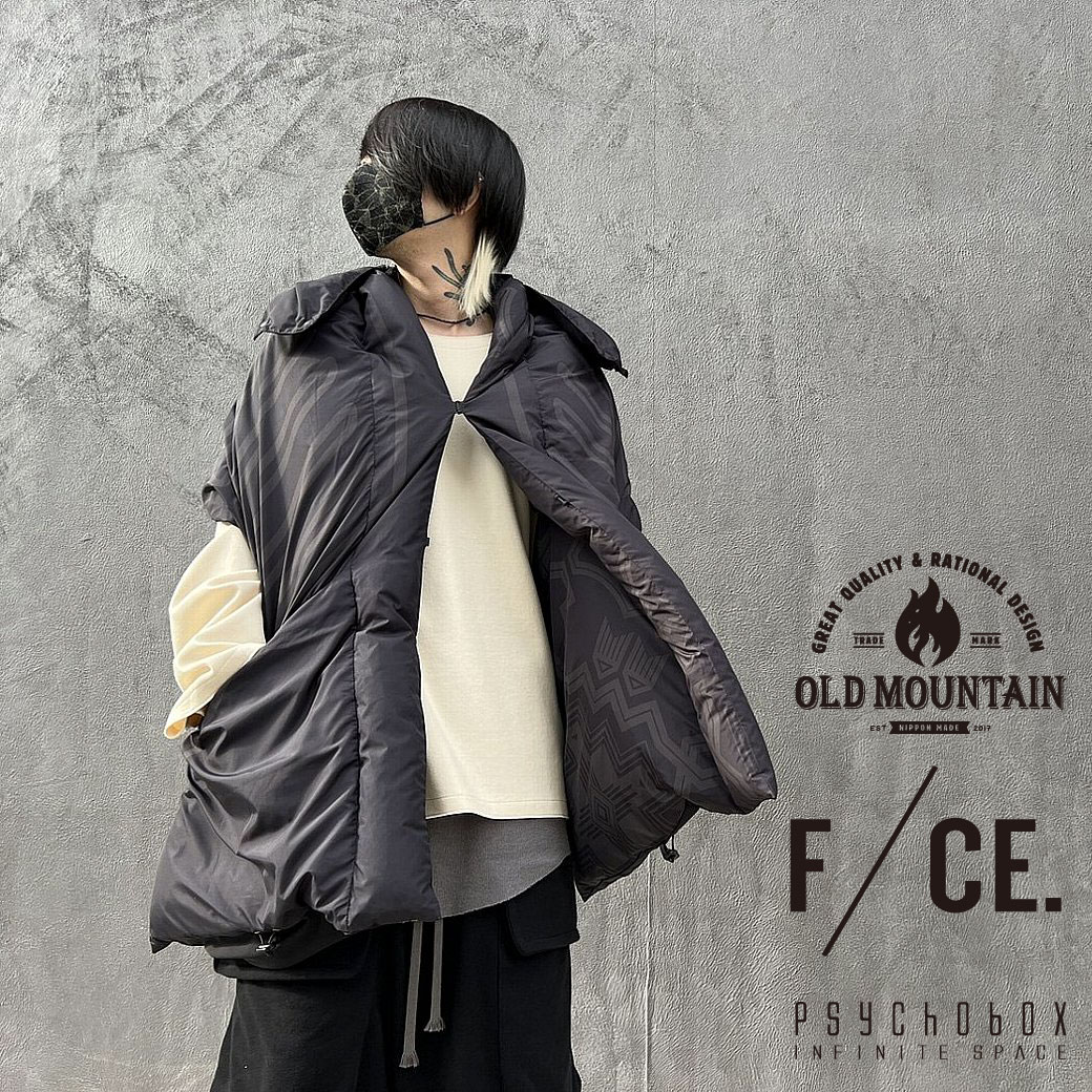 生刷り 入り Hooded Down Stole OLD MOUNTAIN 生刷り 入り Hooded Down Stole OLD MOUNTAIN