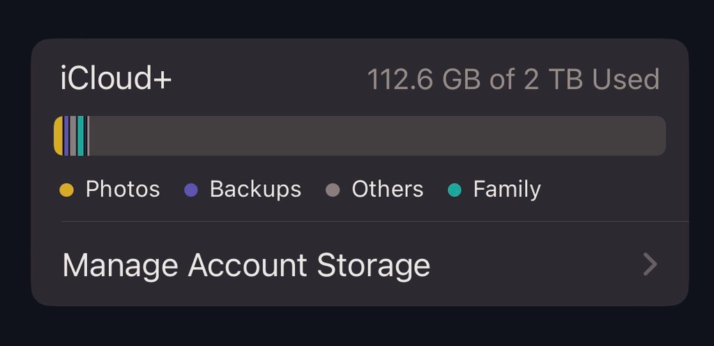 photospluscloud's tweet photo. Does your iCloud storage screen look something like this? Then you’re paying for 1.9TB of cloud storage you’re not even using. By switching to Photo+, your total cost to store and backup the same photos could be about $20/year instead of $120/year! https://t.co/HYoYckU4kR