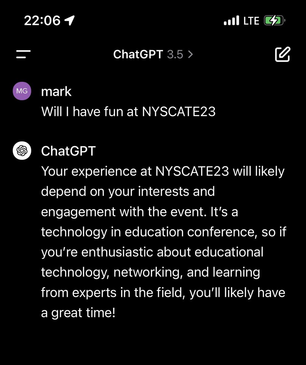 You heard it here first. #nyscate23 #ChatGPT #ai