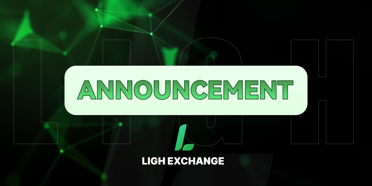 🚨🌐  LIGHEX ANNOUNCEMENT 🌐🚨

We've successfully completed the Beta testing phase! 🚀 To ensure stability in LIG's value, we'll temporarily hide the LIG/USDT trading pair. Detailed vesting plans will be announced shortly.
More detail: t.me/ligh_announcem…