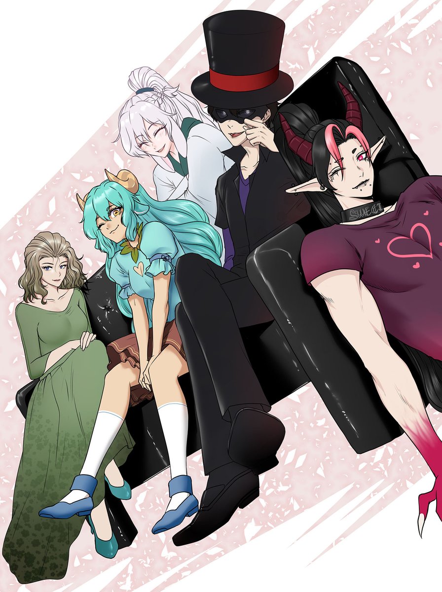 NereusCalden's tweet image. Dunno what to tag, but this is for @/TopHatVTuber
Time for casual clothing, coz why not~ :D

@/originemi @/TheMintSheep @/guiiyue @/candied_adonis

#TopArt