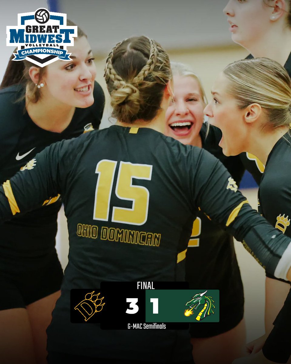 2023 Great Midwest Volleyball Championship Semifinals  

𝙁𝙄𝙉𝘼𝙇
7⃣ Ohio Dominican 🆚 6⃣ Tiffin