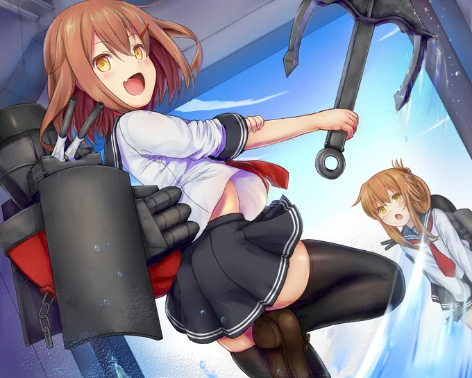 #艦これ #雷  秋刀魚任務終わったので以前描いた雷ちゃんを