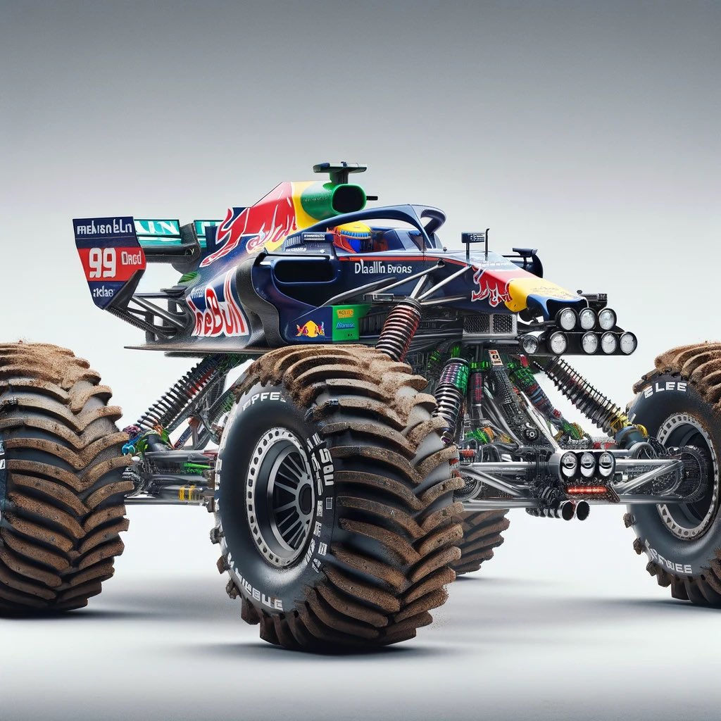 WardChandler's tweet photo. Sneak peak.  Car mods for the qualifying run tonight. #F1Vegas https://t.co/goxER5rcZI