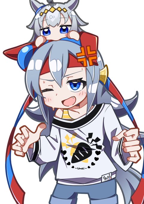 ウマ娘 手描きイラスト オグリキャップ タマモクロス