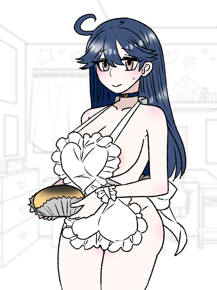 潮(艦これ) 「くそでかスイートポテトに挑戦する潮」|くろいひ@web漫画のイラスト