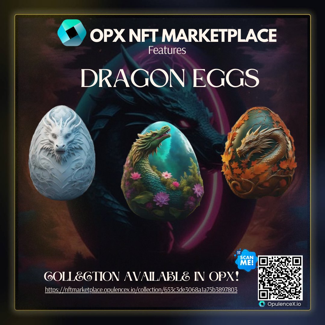 OpulenceX_NFT's tweet photo. ✨Introducing a unique digital collectible of a mythical and fantastical creature. 🐉🥚

Dragon Eggs🐉

Once sold out, every holder of this dragon egg #NFT will have access to a Treasure Chest from #LootboxNFT! Mint your here 👉 https://t.co/imrdphSTU4
#OPX #NFTCollection https://t.co/yOiUrXFXHy